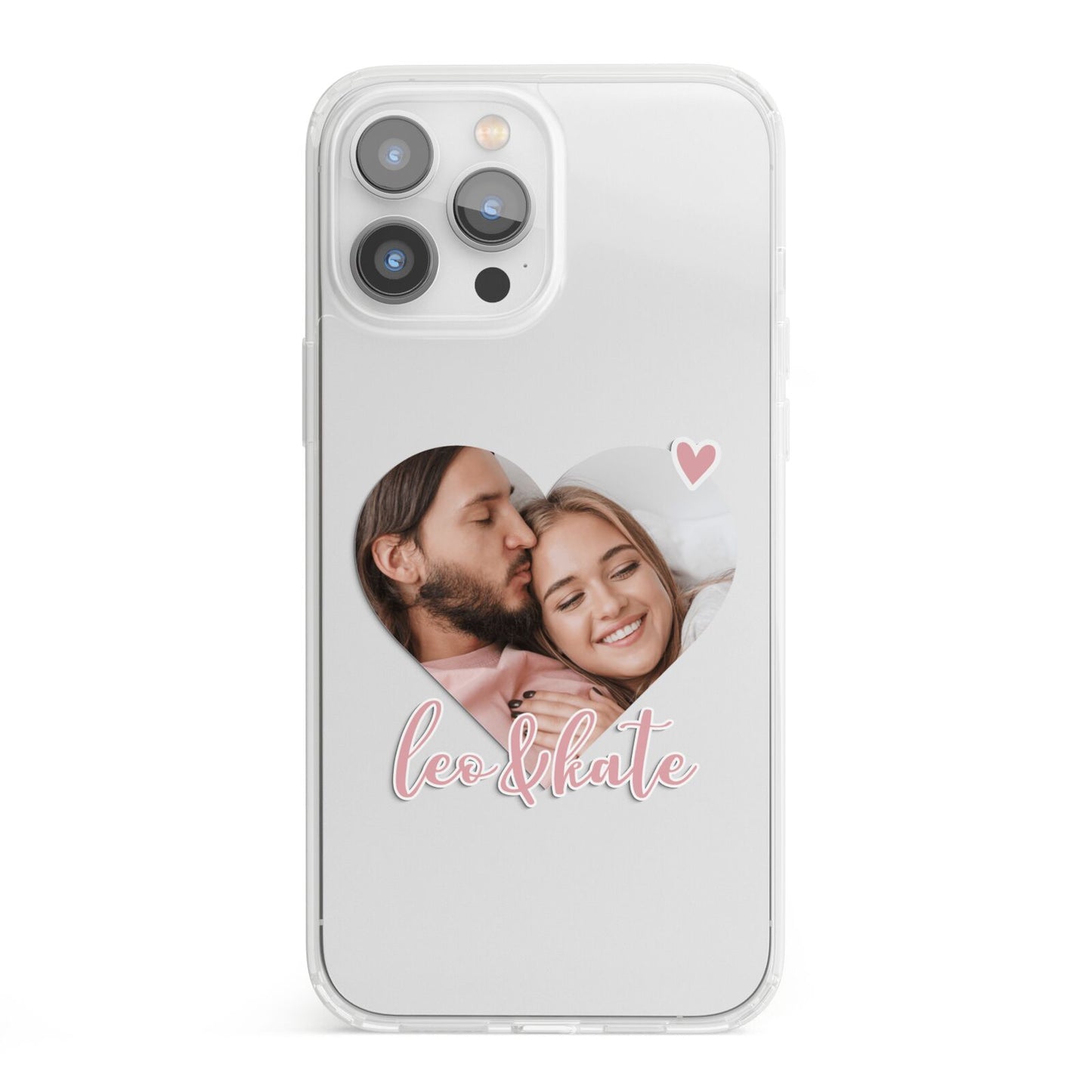 Custom Couples Photo iPhone 13 Pro Max Clear Bumper Case