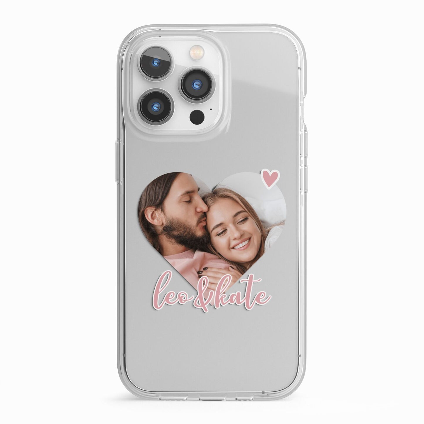 Custom Couples Photo iPhone 13 Pro TPU Impact Case with White Edges