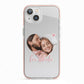 Custom Couples Photo iPhone 13 TPU Impact Case with Pink Edges