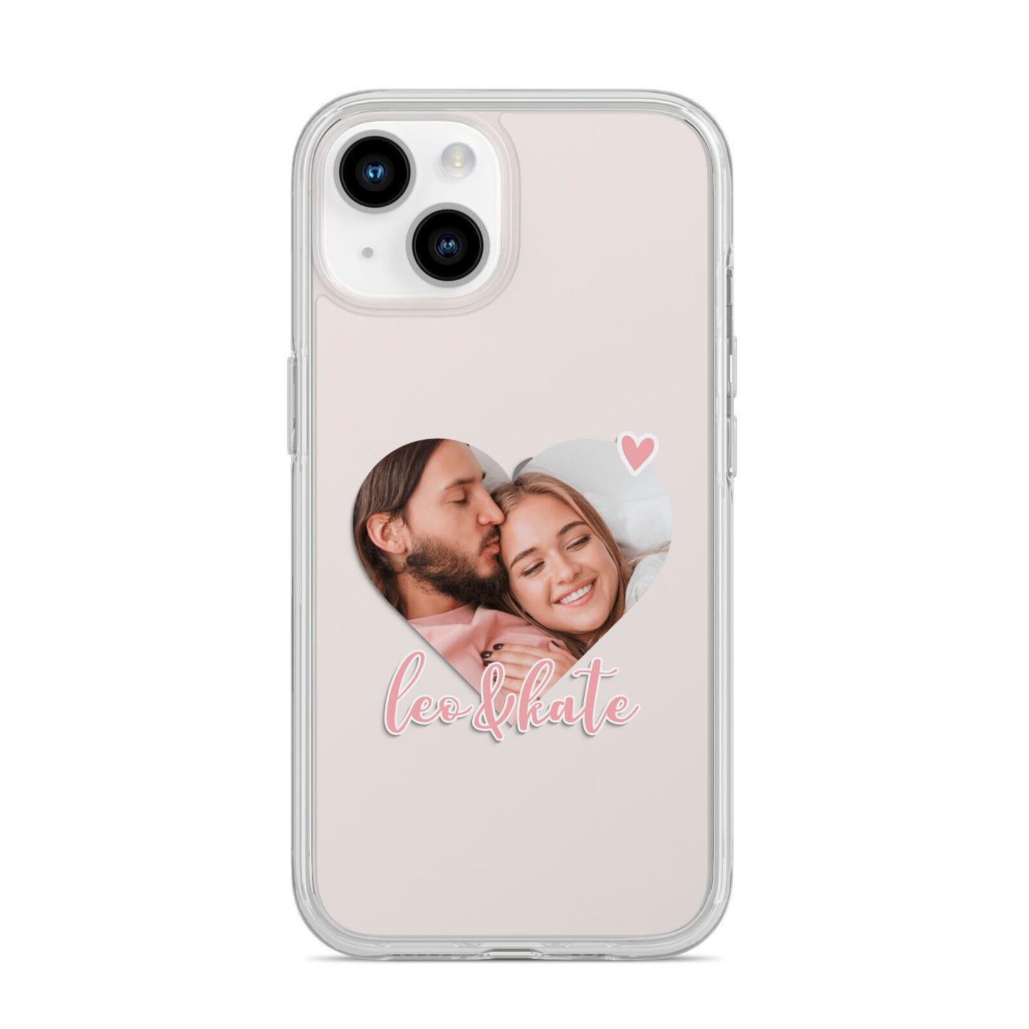 Custom Couples Photo iPhone 14 Clear Tough Case Starlight