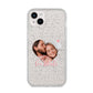 Custom Couples Photo iPhone 14 Plus Glitter Tough Case Starlight