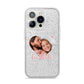 Custom Couples Photo iPhone 14 Pro Glitter Tough Case Silver