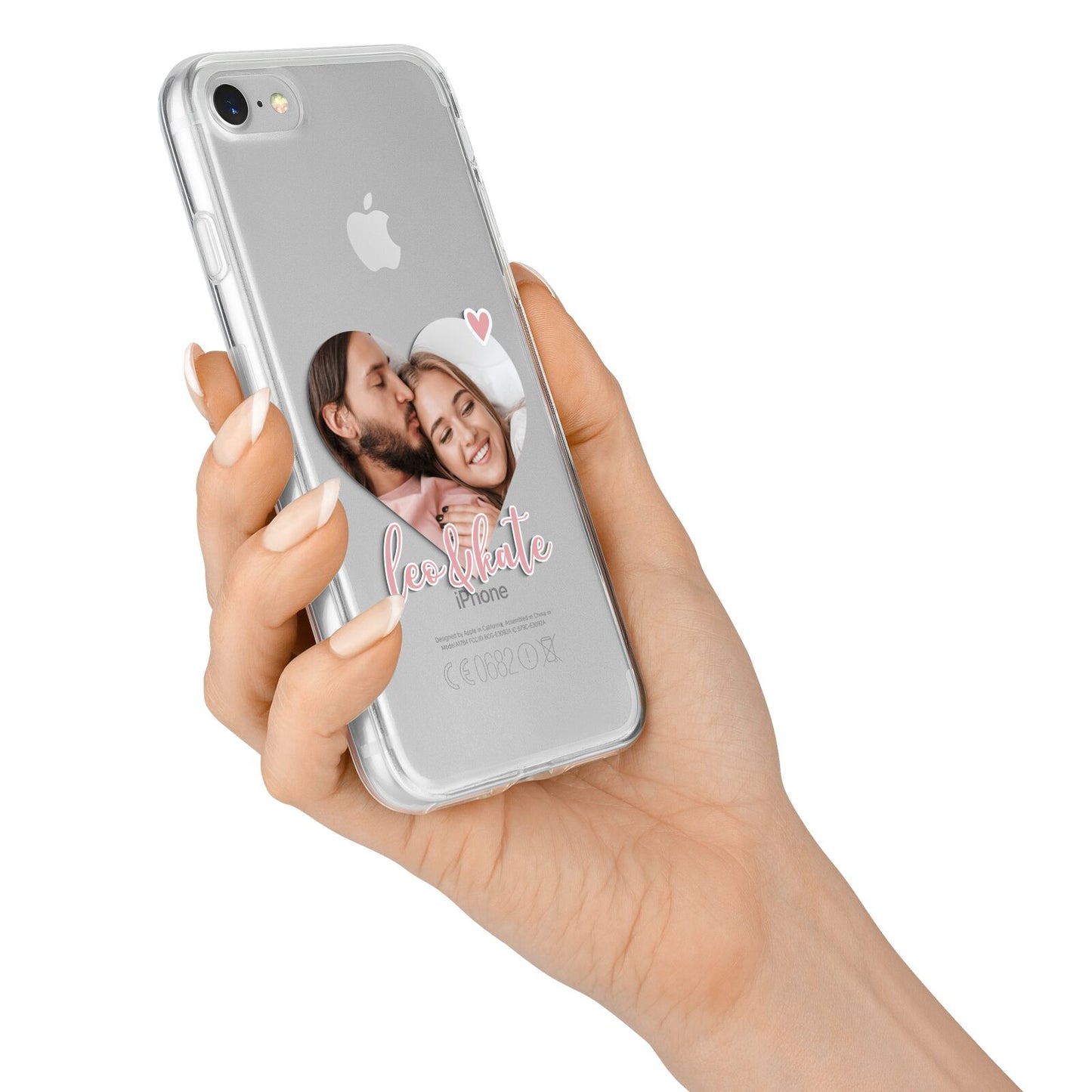 Custom Couples Photo iPhone 7 Bumper Case on Silver iPhone Alternative Image