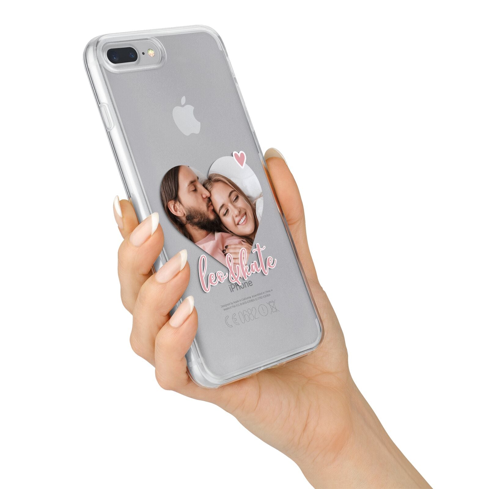 Custom Couples Photo iPhone 7 Plus Bumper Case on Silver iPhone Alternative Image