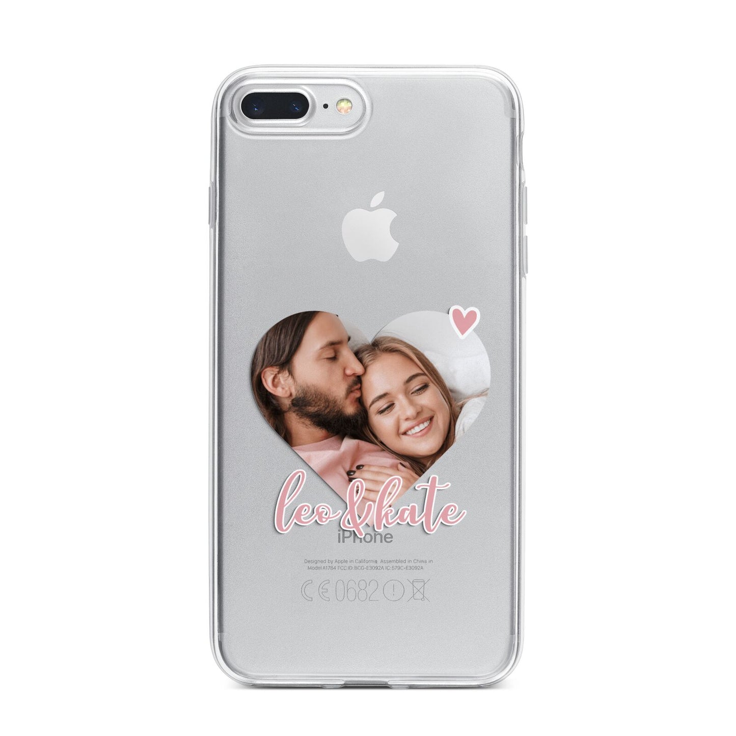 Custom Couples Photo iPhone 7 Plus Bumper Case on Silver iPhone