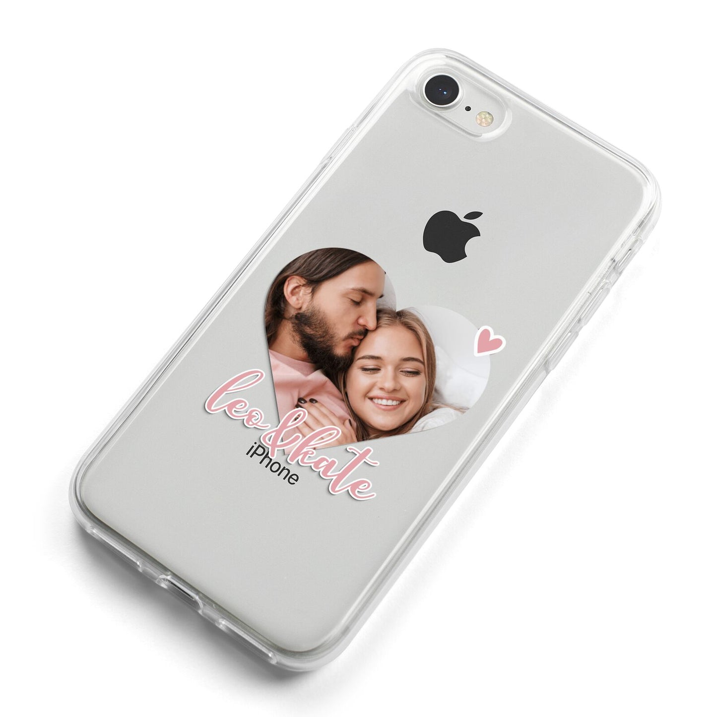 Custom Couples Photo iPhone 8 Bumper Case on Silver iPhone Alternative Image