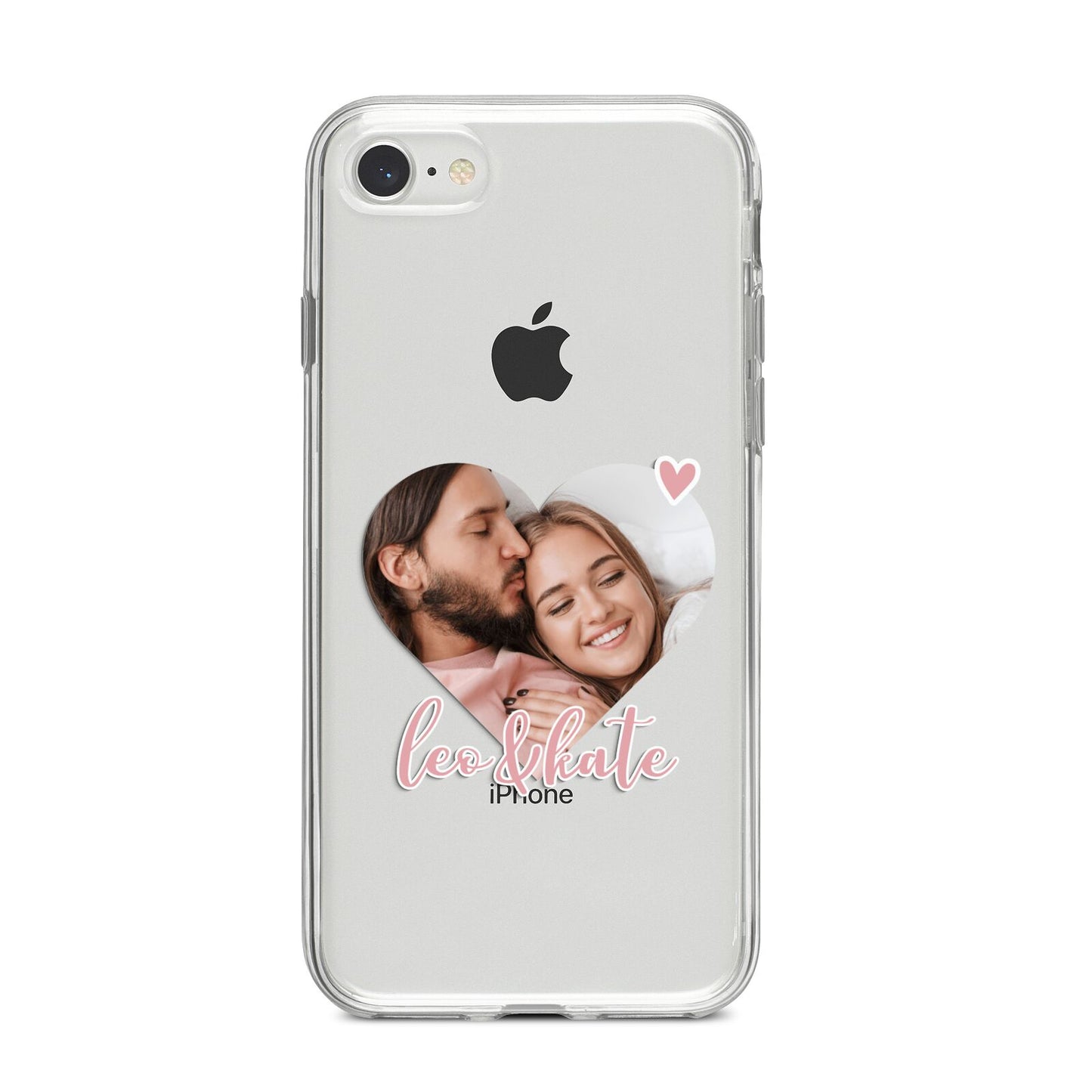Custom Couples Photo iPhone 8 Bumper Case on Silver iPhone
