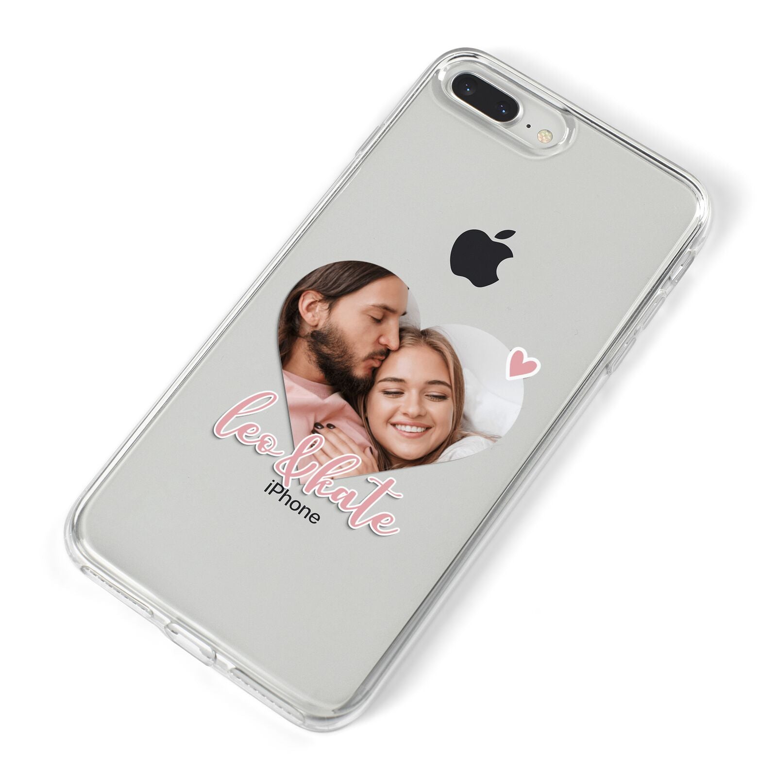 Custom Couples Photo iPhone 8 Plus Bumper Case on Silver iPhone Alternative Image