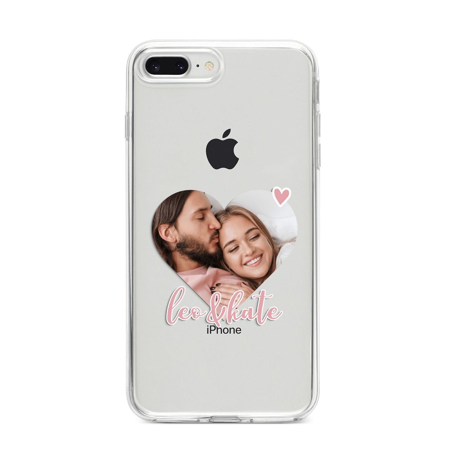 Custom Couples Photo iPhone 8 Plus Bumper Case on Silver iPhone