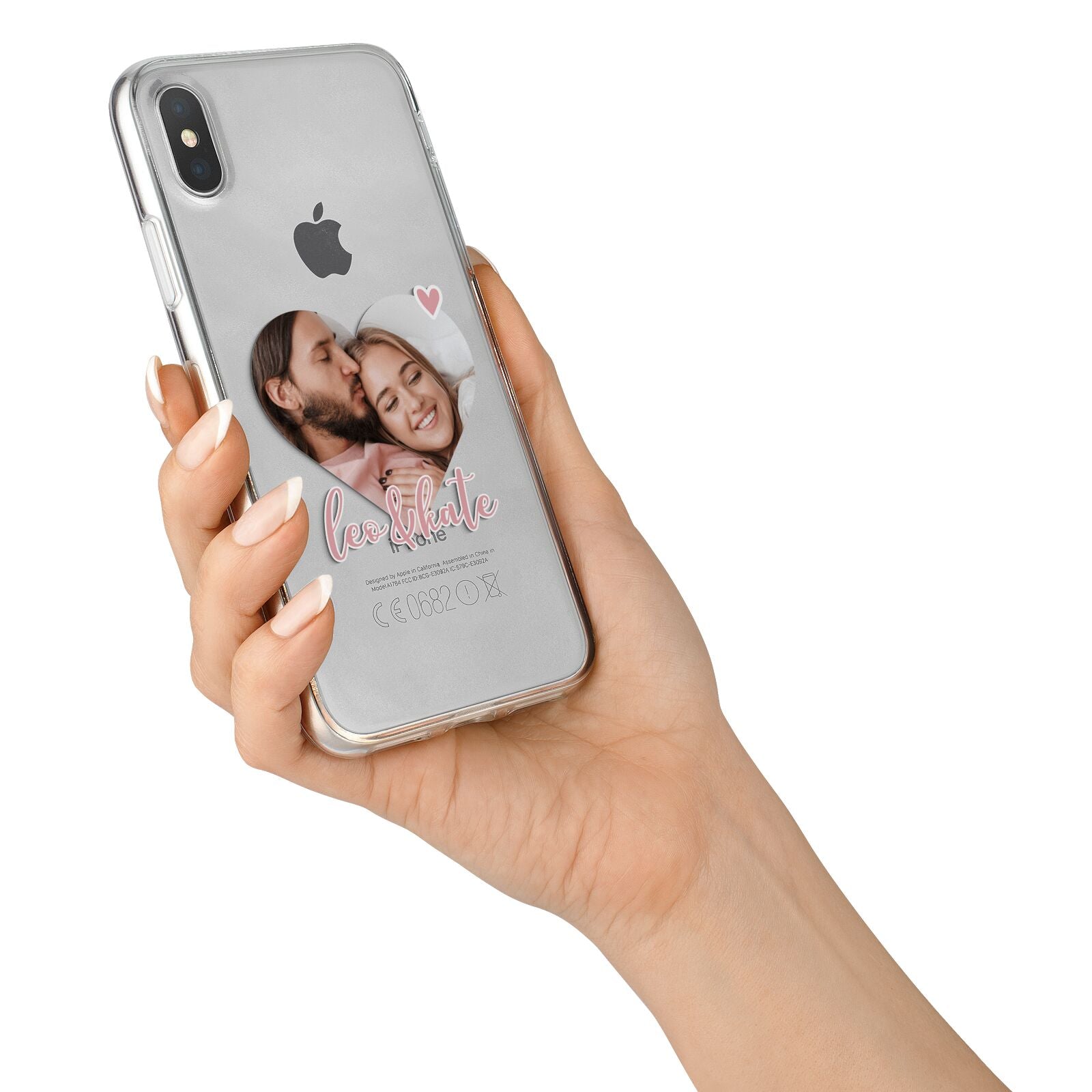Custom Couples Photo iPhone X Bumper Case on Silver iPhone Alternative Image 2