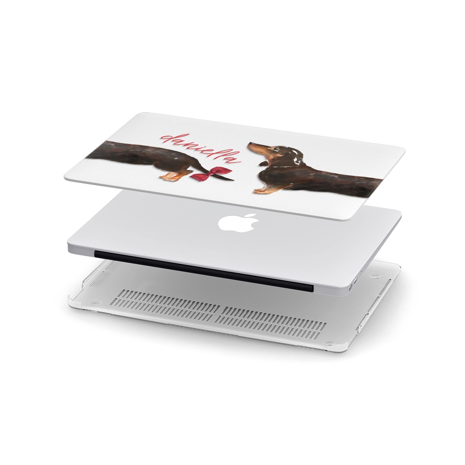 Custom Dachshund Apple MacBook Case in Detail