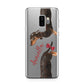 Custom Dachshund Samsung Galaxy S9 Plus Case on Silver phone