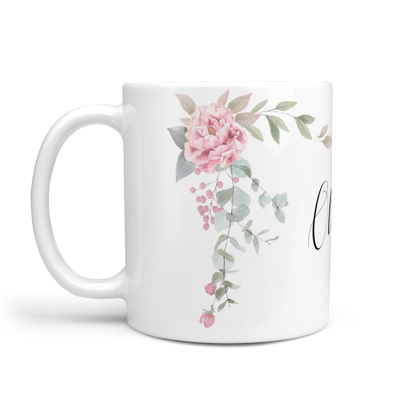 Custom Decorative Floral 10oz Mug Alternative Image 1