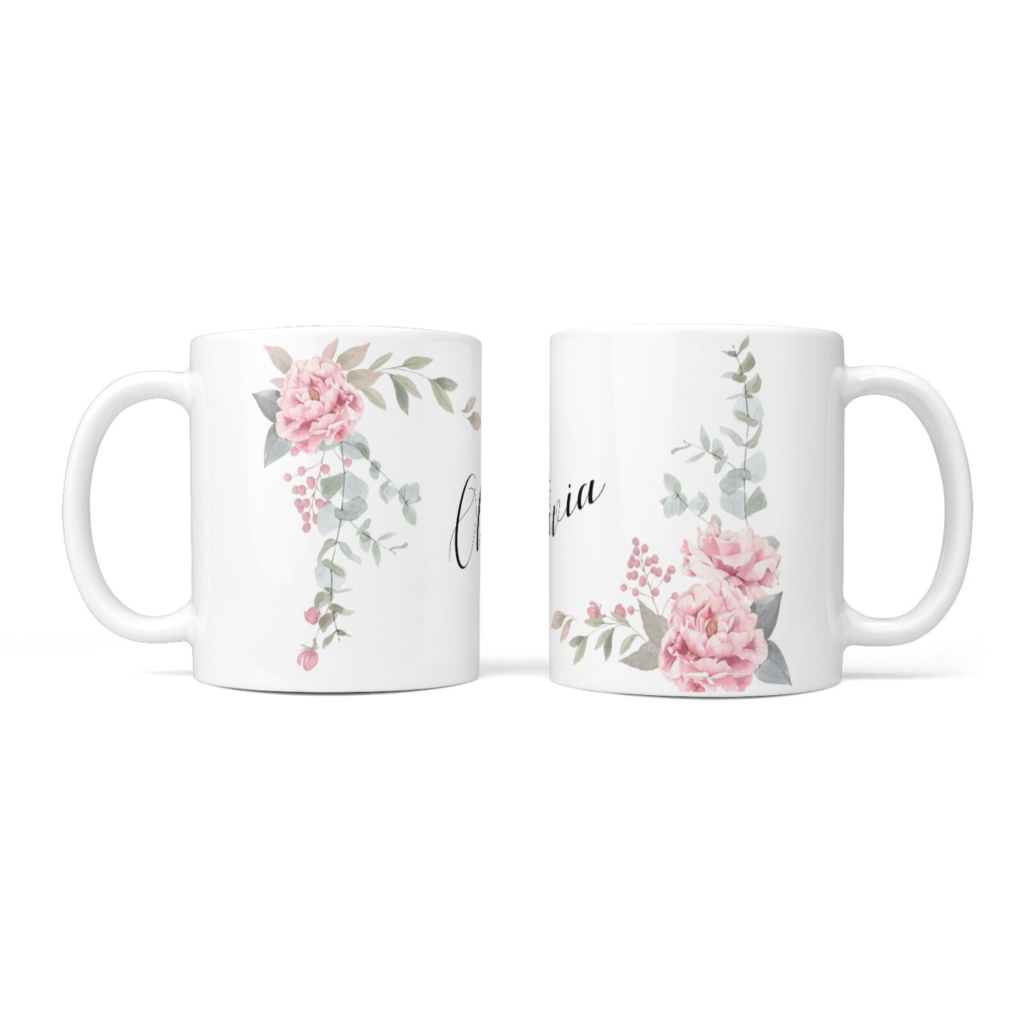 Custom Decorative Floral 10oz Mug Alternative Image 3