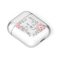Custom Decorative Floral AirPods Case Laid Flat