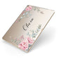 Custom Decorative Floral Apple iPad Case on Gold iPad Side View
