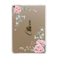 Custom Decorative Floral Apple iPad Gold Case