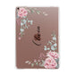 Custom Decorative Floral Apple iPad Rose Gold Case