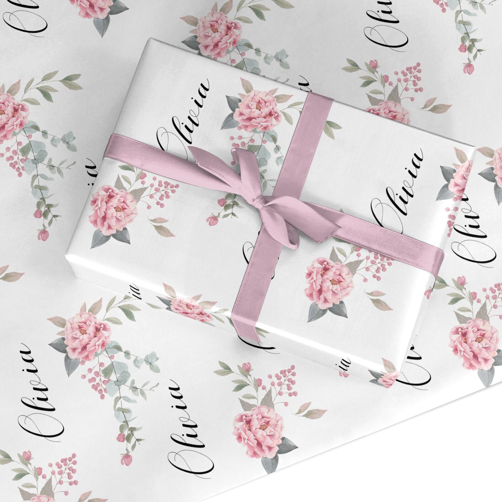 Custom Decorative Floral Custom Wrapping Paper
