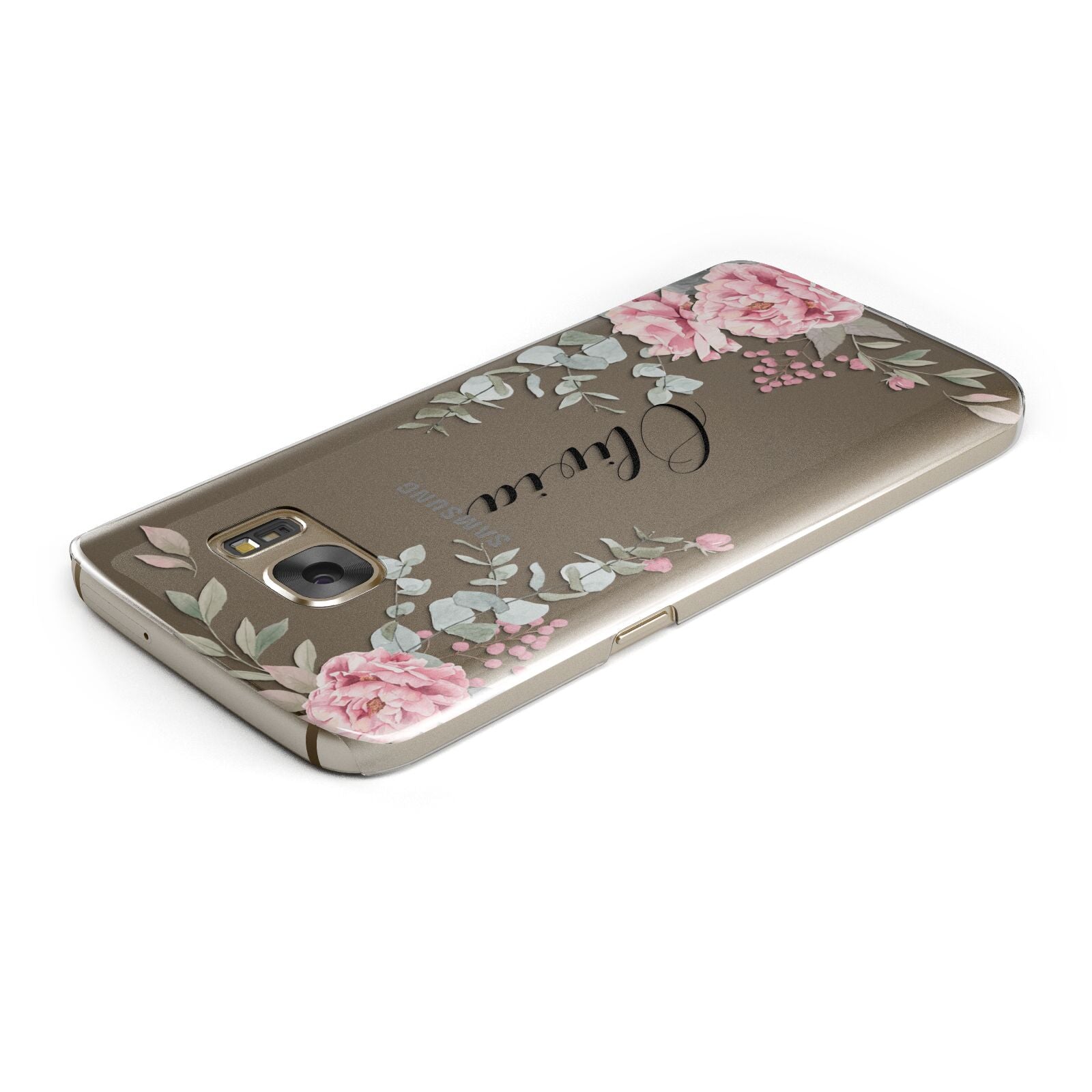 Custom Decorative Floral Samsung Galaxy Case Top Cutout