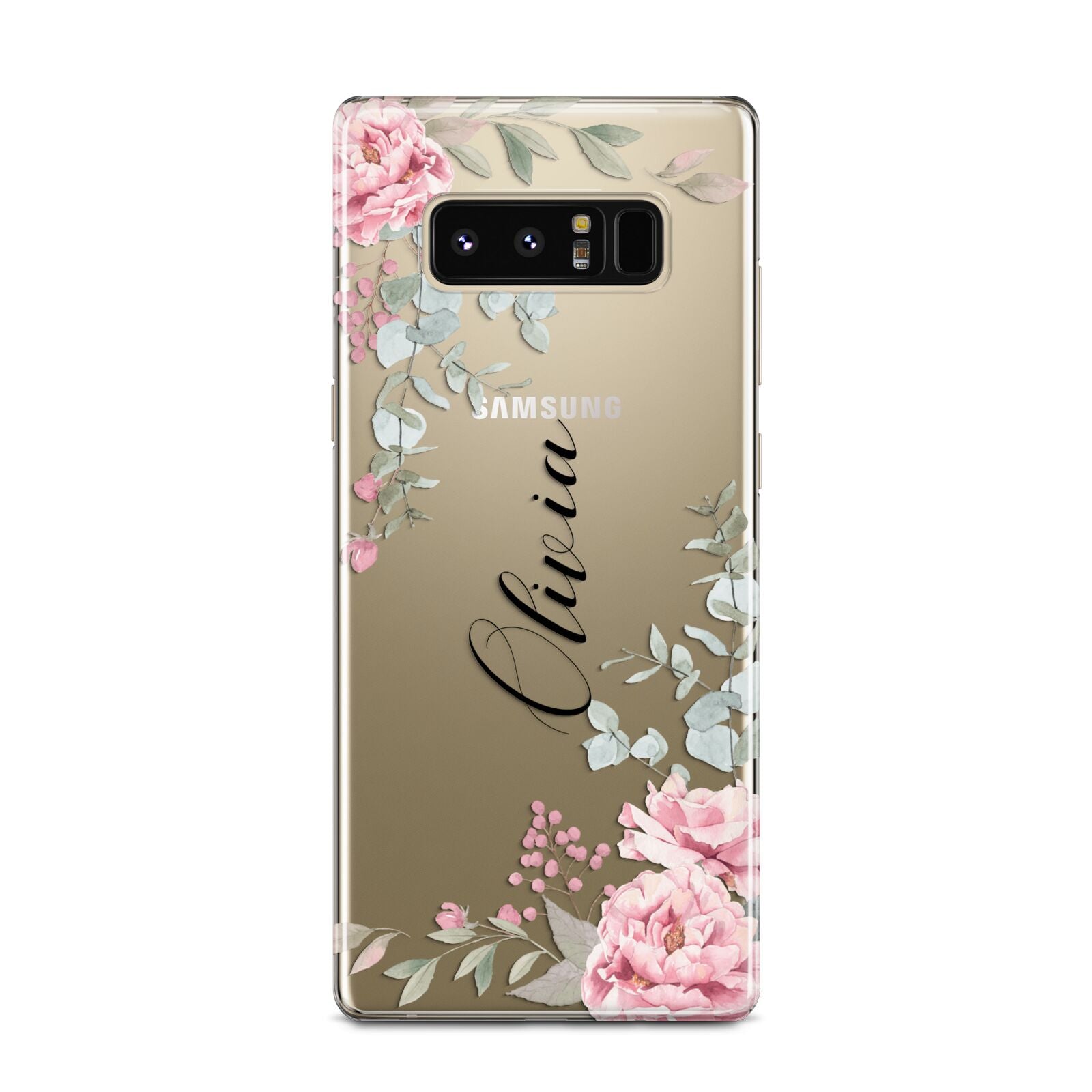 Custom Decorative Floral Samsung Galaxy Note 8 Case
