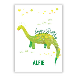 Custom Dinosaur Greetings Card