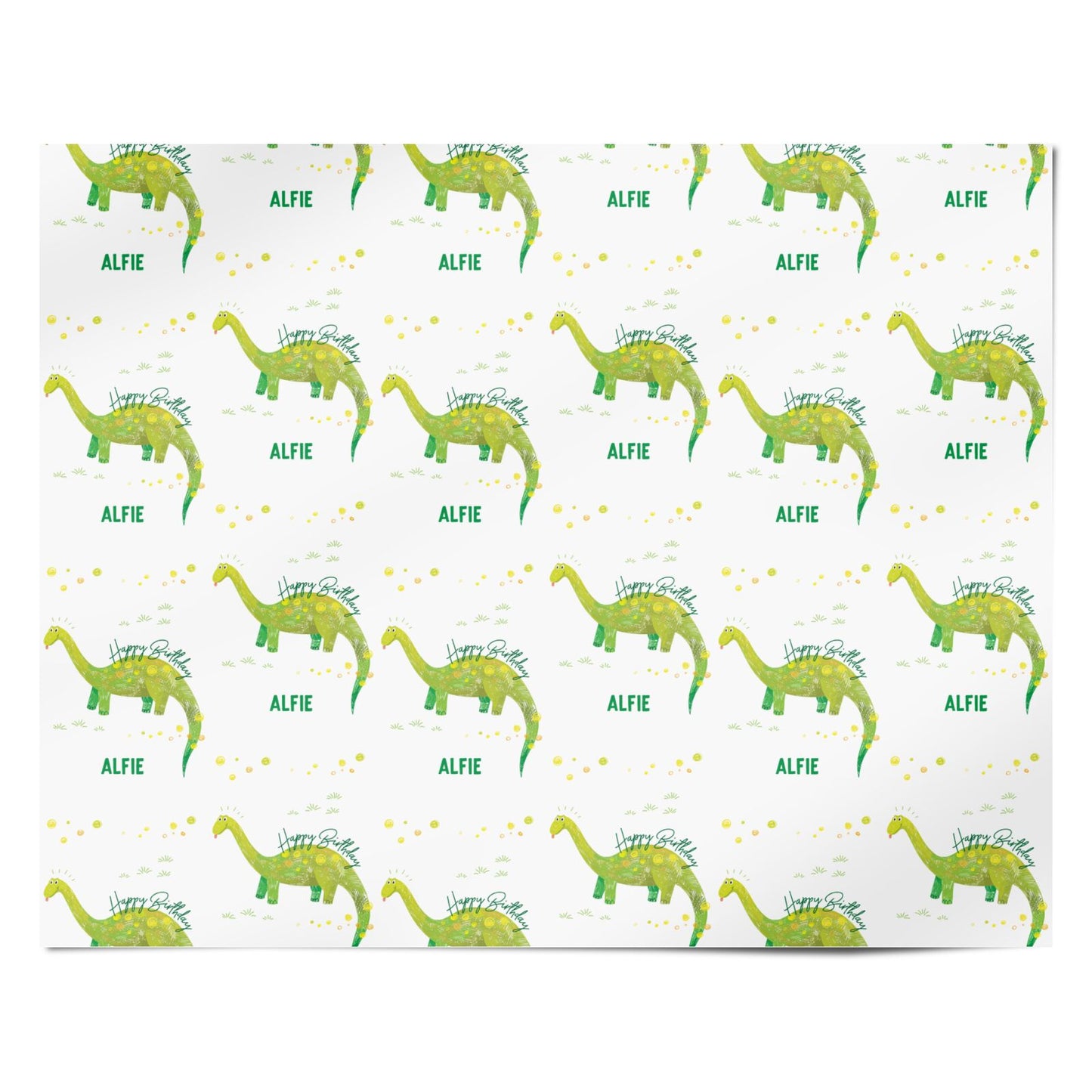 Custom Dinosaur Personalised Wrapping Paper Alternative