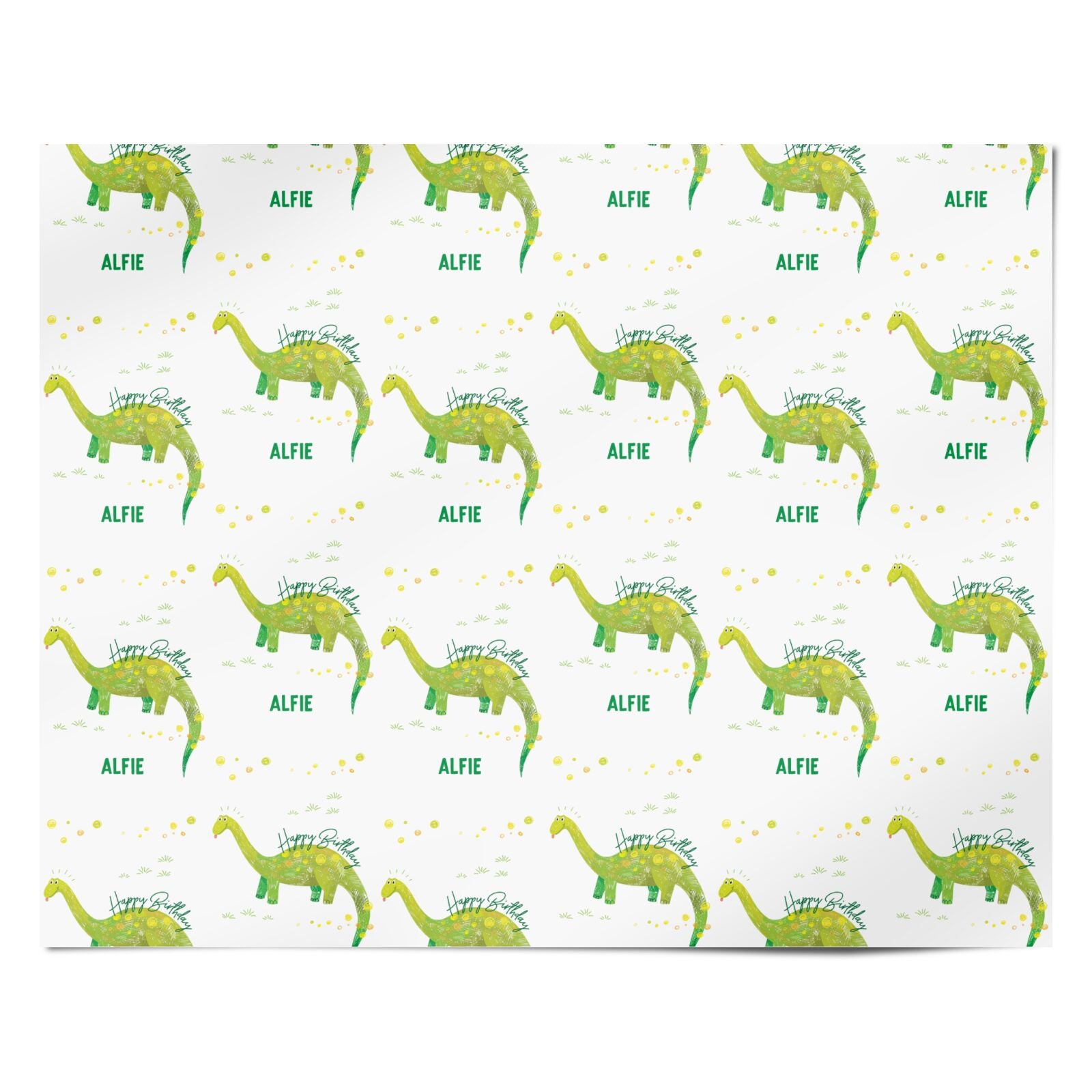 Custom Dinosaur Personalised Wrapping Paper Alternative