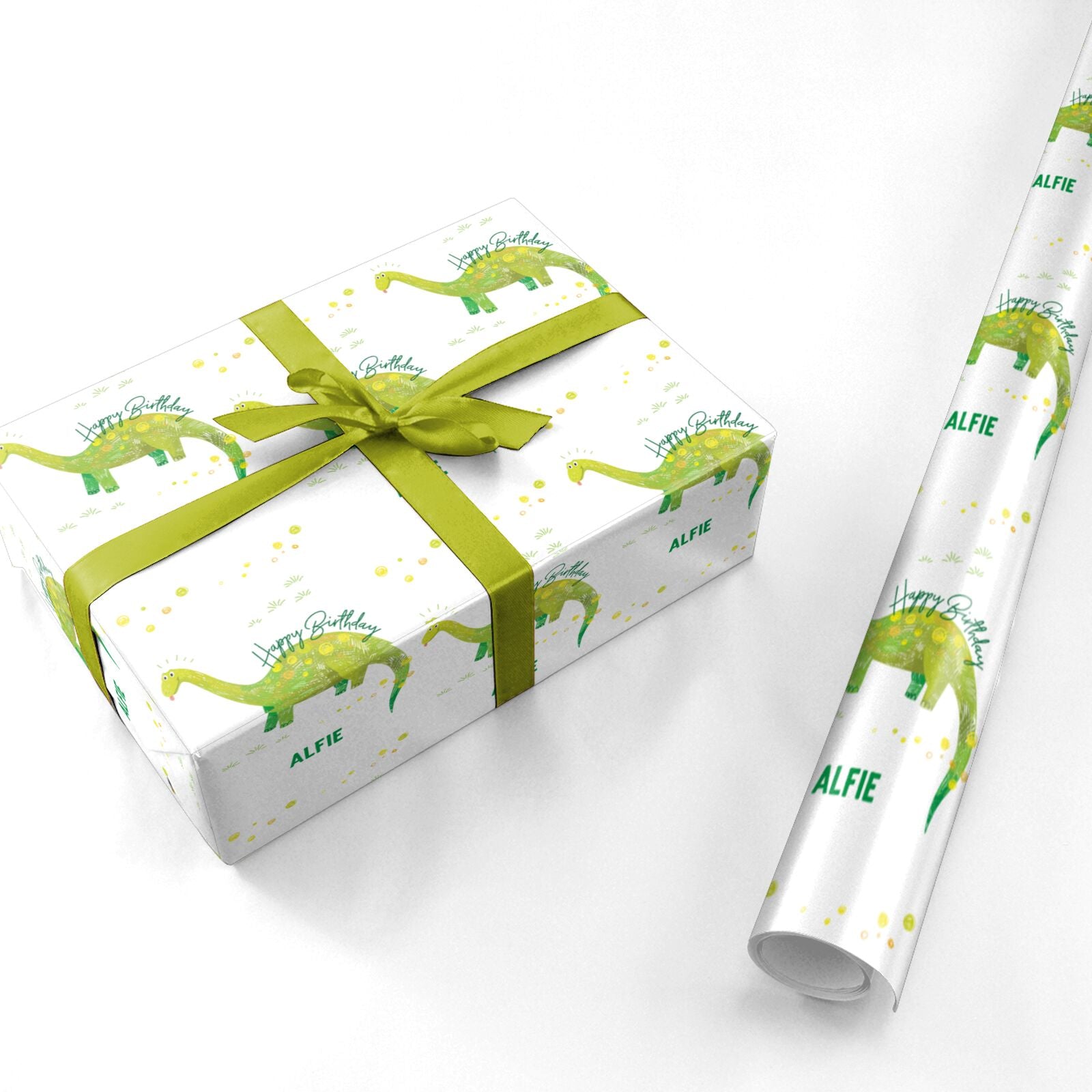 Custom Dinosaur Personalised Wrapping Paper