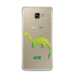 Custom Dinosaur Samsung Galaxy A3 2016 Case on gold phone