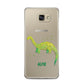 Custom Dinosaur Samsung Galaxy A5 2016 Case on gold phone