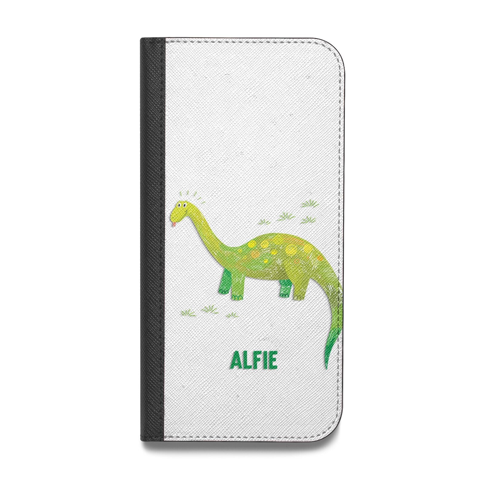 Custom Dinosaur Vegan Leather Flip Samsung Case