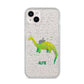 Custom Dinosaur iPhone 14 Plus Glitter Tough Case Starlight