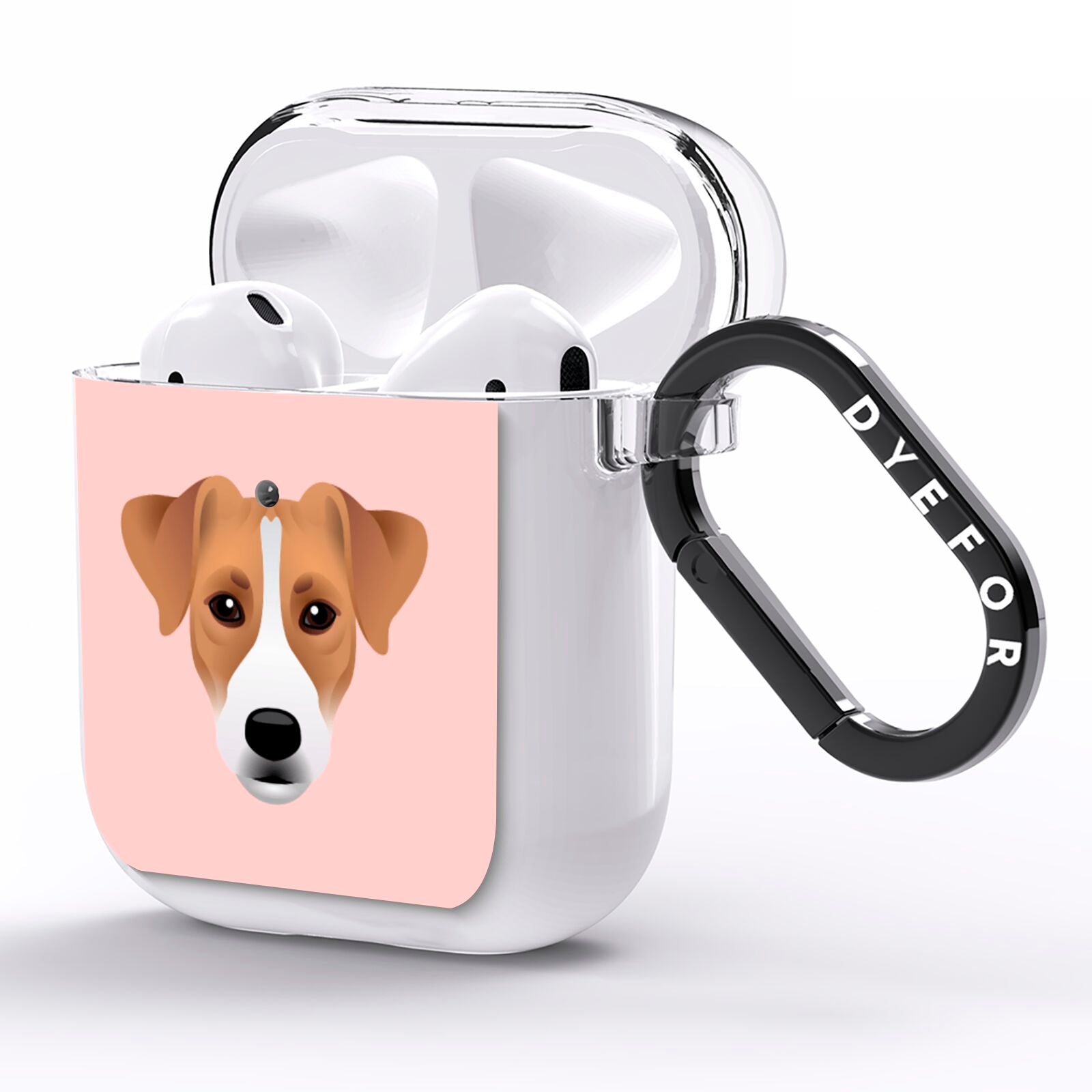 Custom Dog AirPods Clear Case Side Image