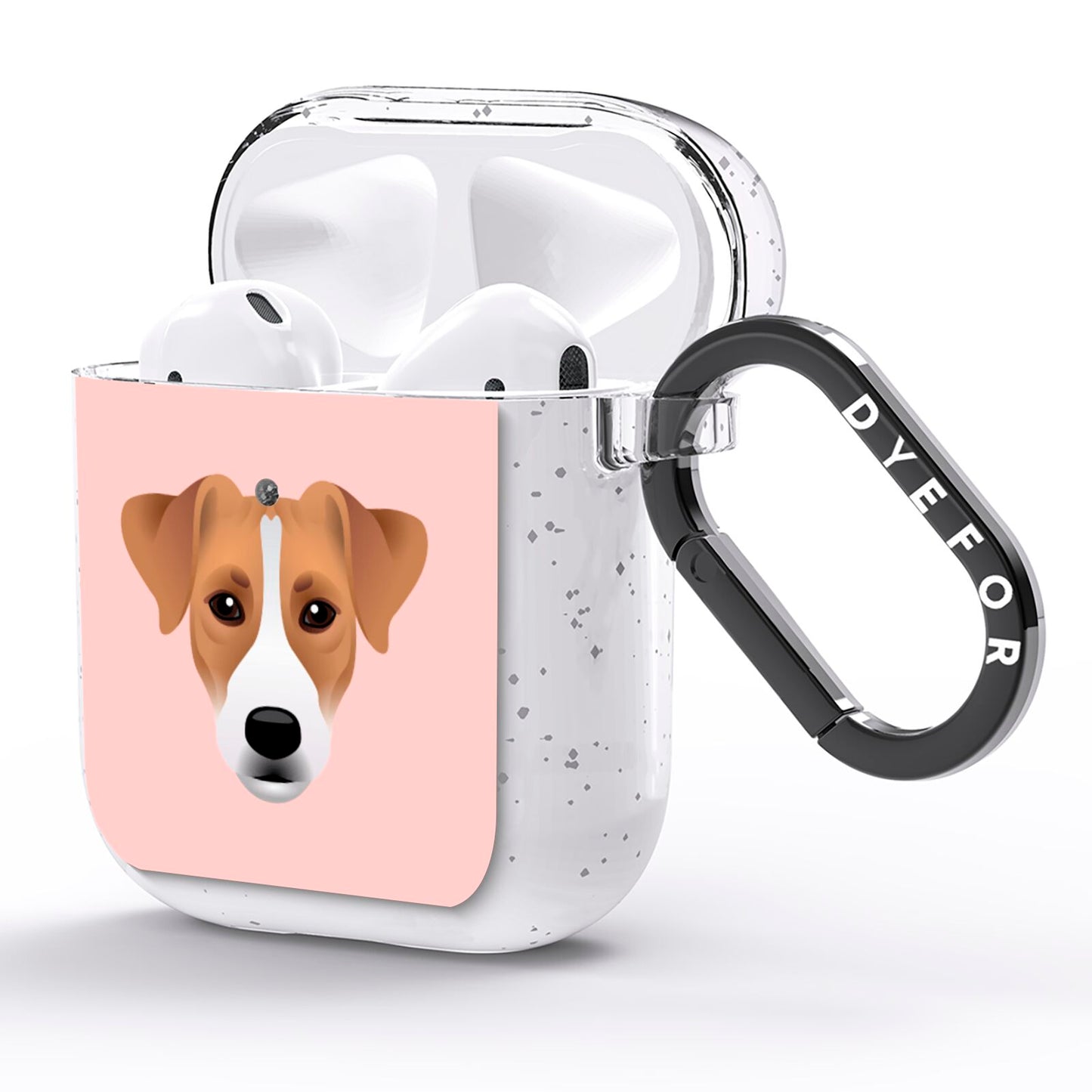 Custom Dog AirPods Glitter Case Side Image