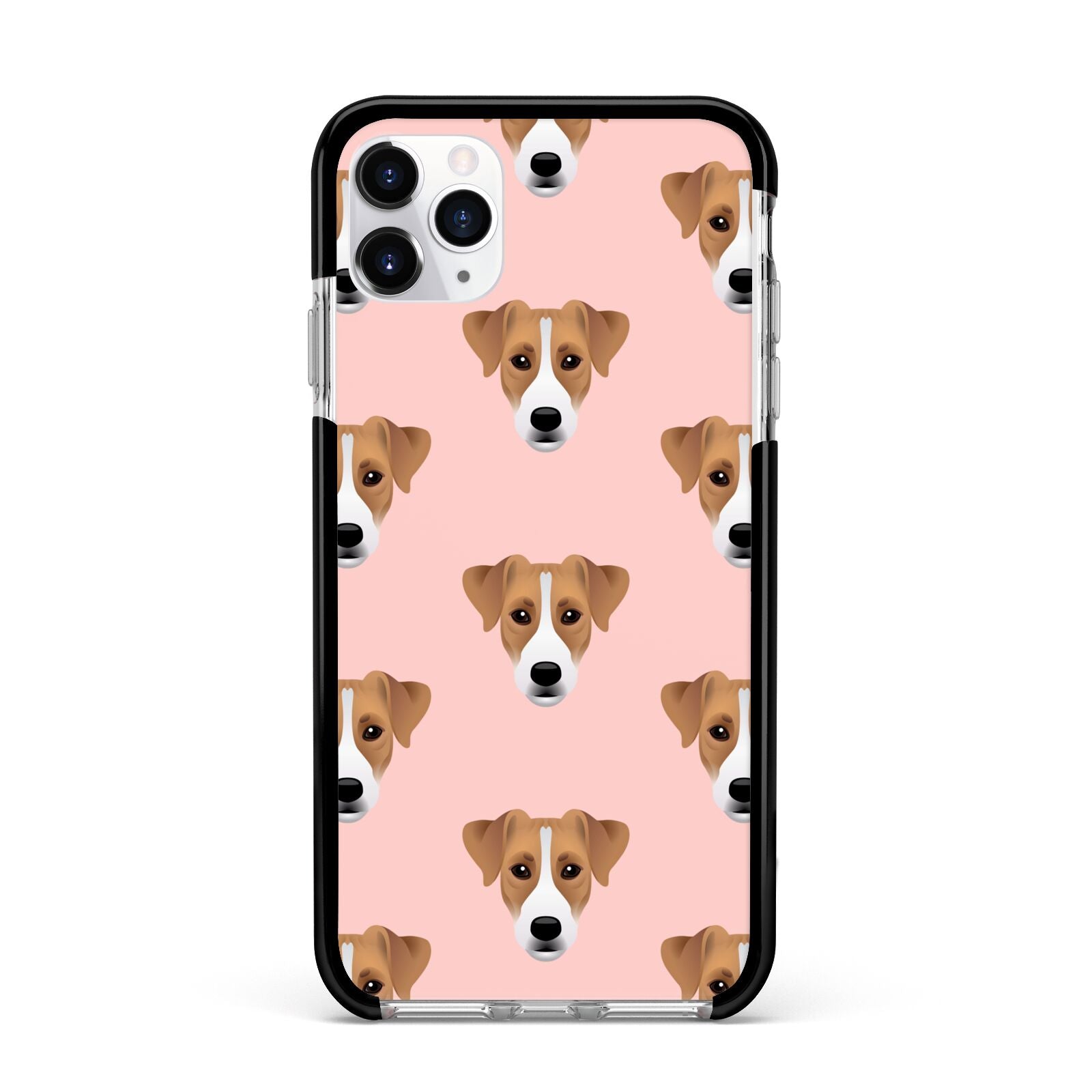 Custom Dog Apple iPhone 11 Pro Max in Silver with Black Impact Case