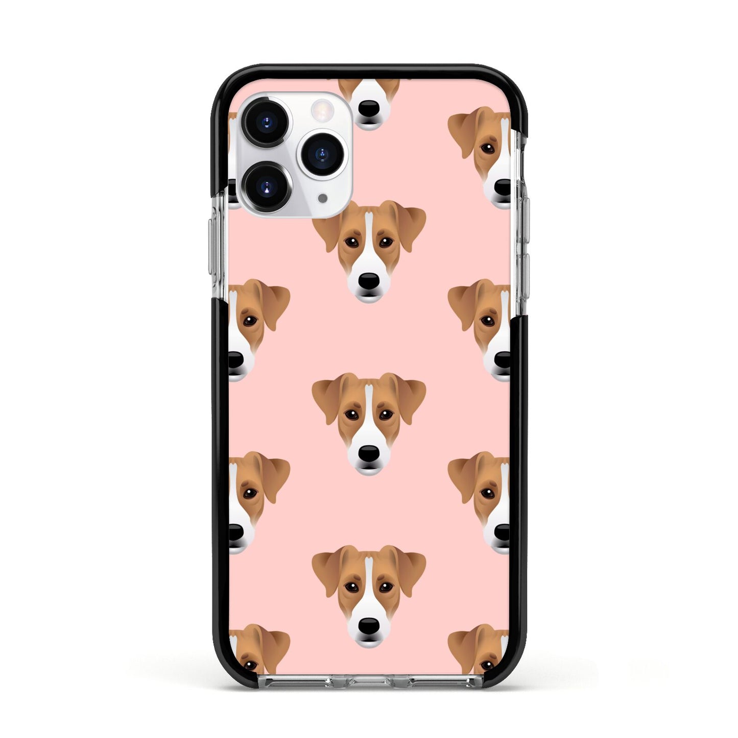 Custom Dog Apple iPhone 11 Pro in Silver with Black Impact Case