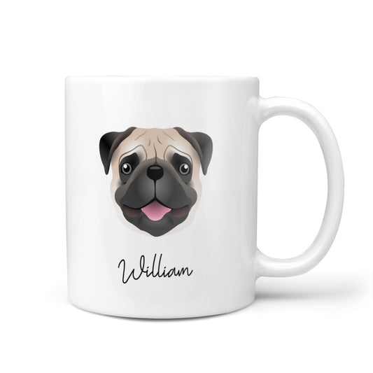 Custom Dog Illustration with Name 10oz Mug