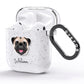 Custom Dog Illustration with Name AirPods Glitter Case Side Image