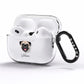 Custom Dog Illustration with Name AirPods Pro Clear Case Side Image