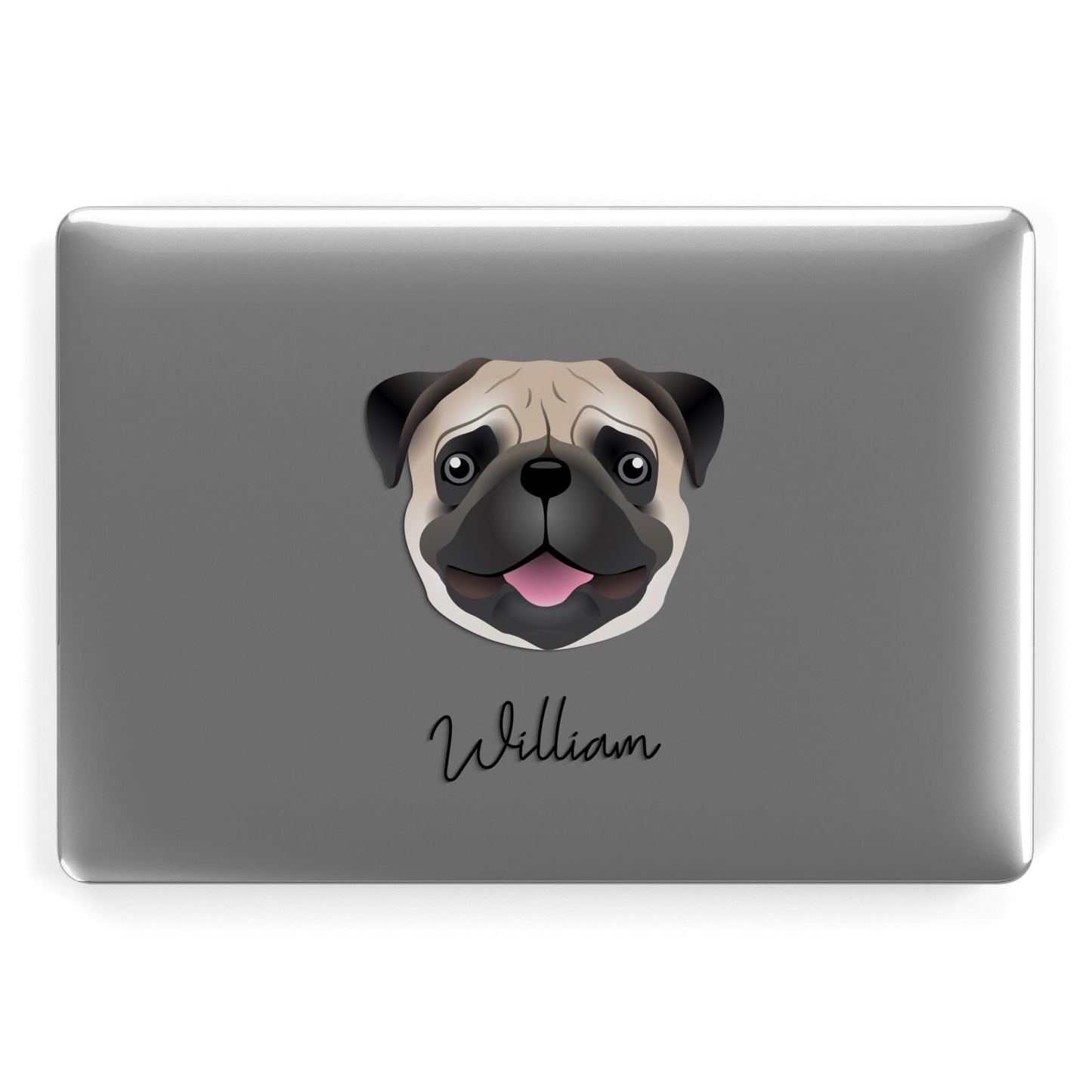 Custom Dog Illustration with Name Apple MacBook Case