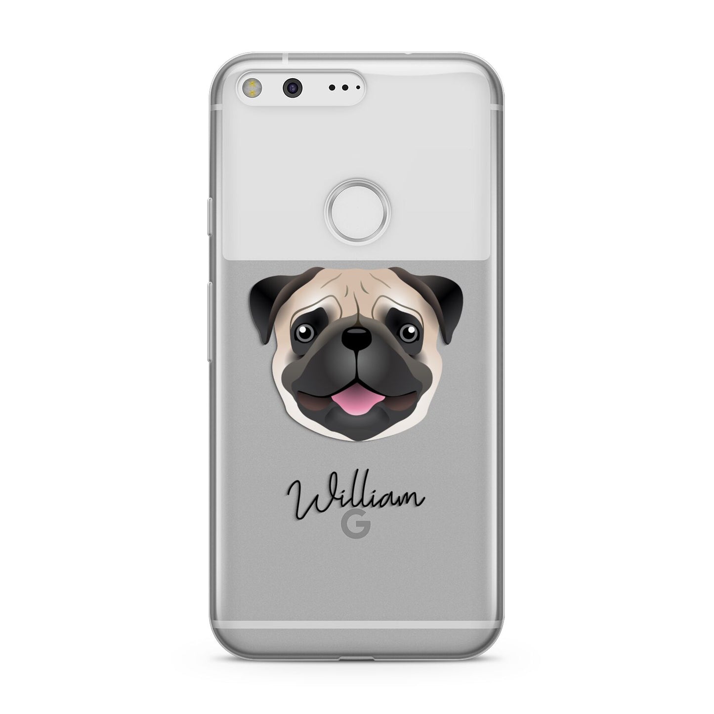 Custom Dog Illustration with Name Google Pixel Case