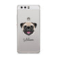 Custom Dog Illustration with Name Huawei P10 Phone Case