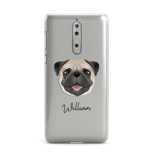 Custom Dog Illustration with Name Nokia Case