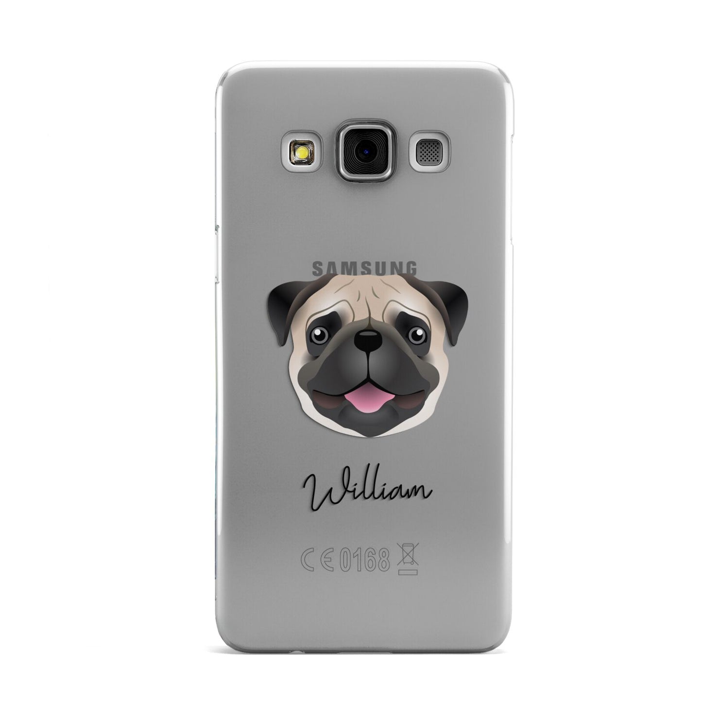 Custom Dog Illustration with Name Samsung Galaxy A3 Case