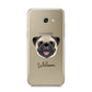 Custom Dog Illustration with Name Samsung Galaxy A5 2017 Case on gold phone