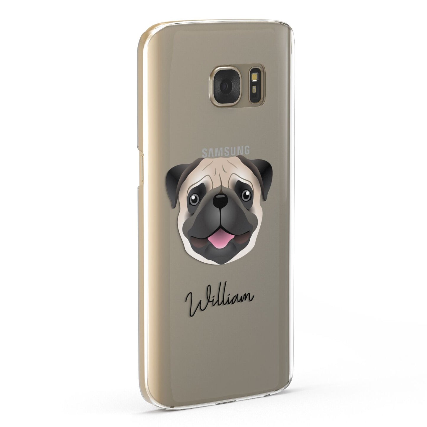 Custom Dog Illustration with Name Samsung Galaxy Case Fourty Five Degrees