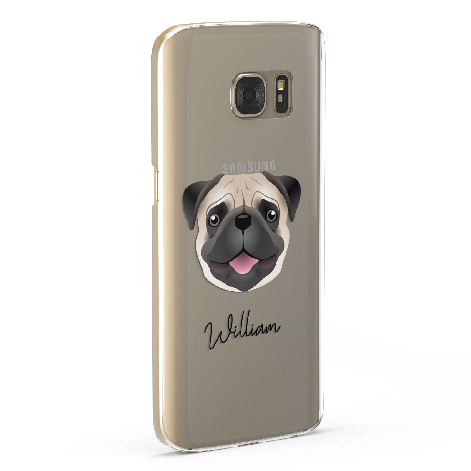 Custom Dog Illustration with Name Samsung Galaxy Case Fourty Five Degrees