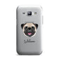 Custom Dog Illustration with Name Samsung Galaxy J1 2015 Case