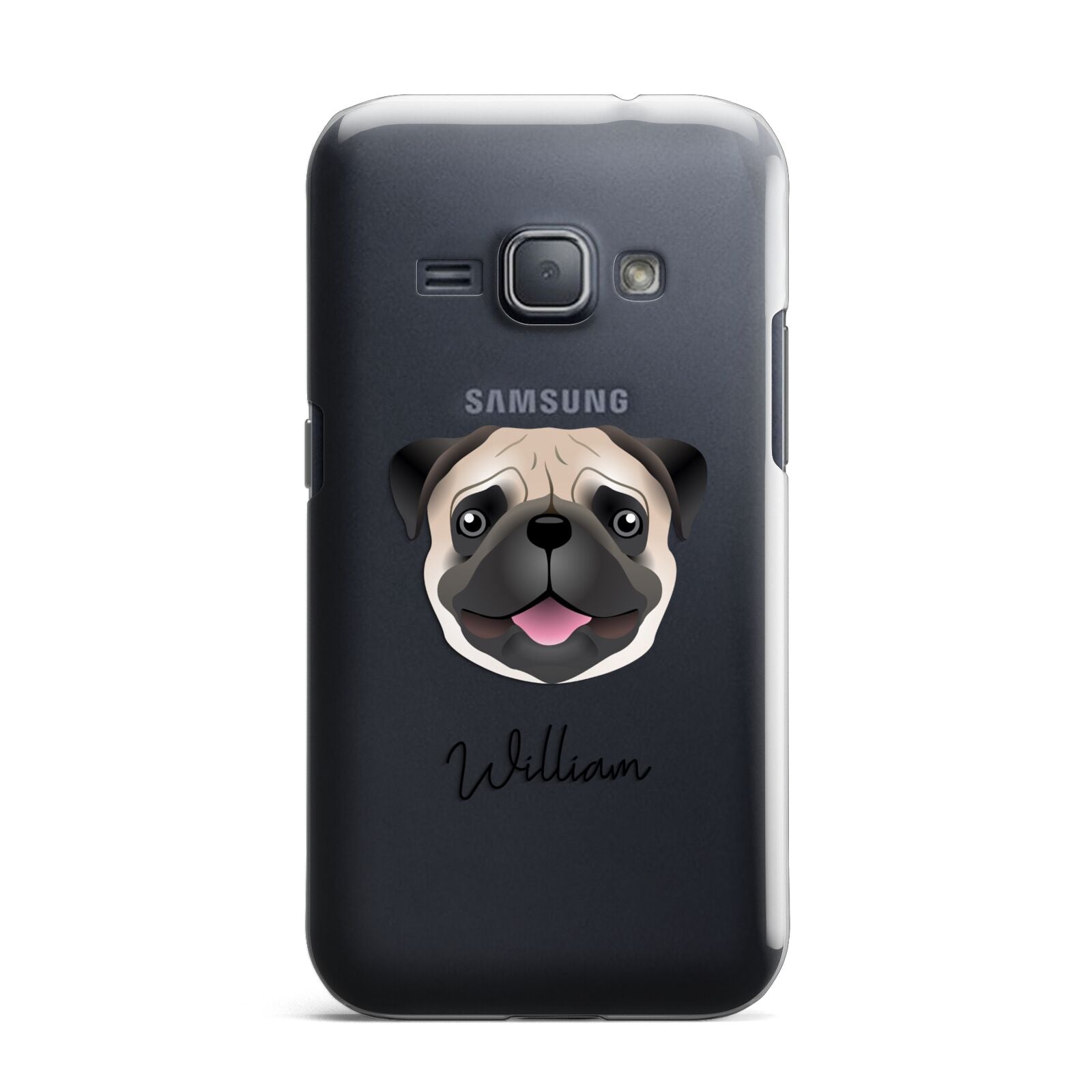 Custom Dog Illustration with Name Samsung Galaxy J1 2016 Case